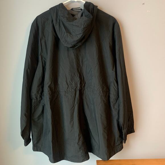 Carhartt Womens Coat Relaxed Fit 2X 20-22W Black Rain Defender Lightweight Hood - Picture 4 of 8